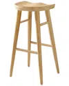 Modway Set Of 2 Saville Backless Wood Bar Stools In Brown