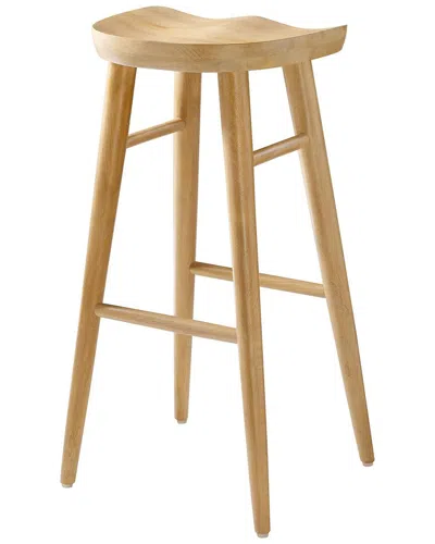 Modway Set Of 2 Saville Backless Wood Bar Stools In Brown