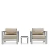 Modway Shore 3 Piece Outdoor Patio Aluminum Set In Gray