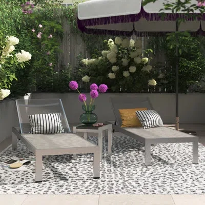 Modway Shore Aluminum Outdoor Chaise In Gray
