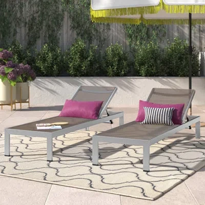 Modway Shore Aluminum Outdoor Chaise In Gray