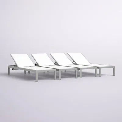 Modway Shore Aluminum Outdoor Chaise In Silver