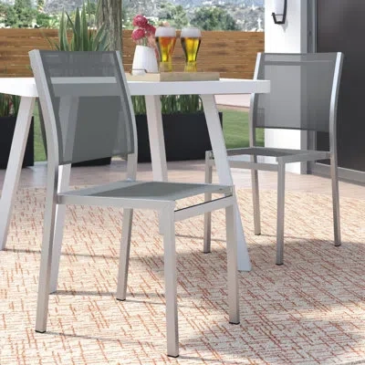 Modway Shore Aluminum Outdoor Side Chair In Gray
