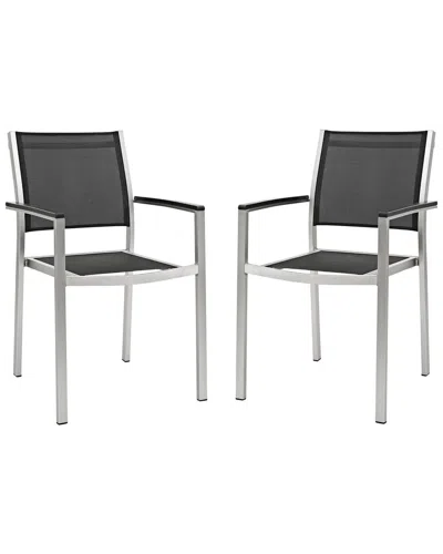 Modway Shore Dining Chair Outdoor Patio Aluminum Set In Black