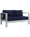 Modway Shore Outdoor Patio Aluminum Loveseat