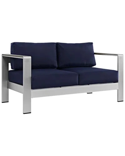 Modway Shore Outdoor Patio Aluminum Loveseat