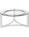 Modway Signet Stainless Steel Coffee Table In Silver