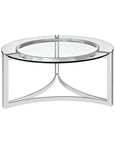 Modway Signet Stainless Steel Coffee Table In Silver