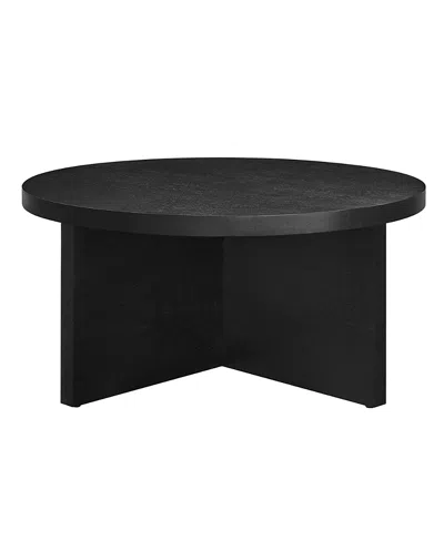 Modway Silas Round Wood Coffee Table In Black