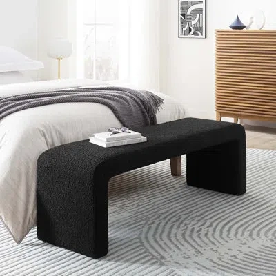 Modway Simba Revolution Performance Fabrics® Upholstered Bench In Black
