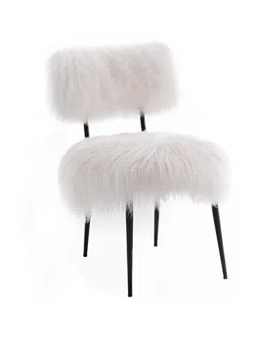 Modway Skylar Sheepskin Chair In White