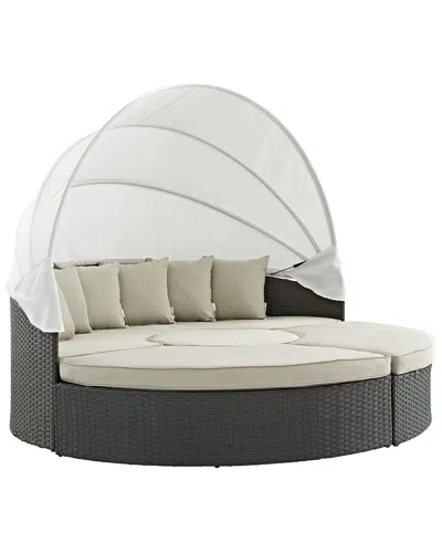 Modway Sojourn Outdoor Patio Sunbrella Daybed In Beige