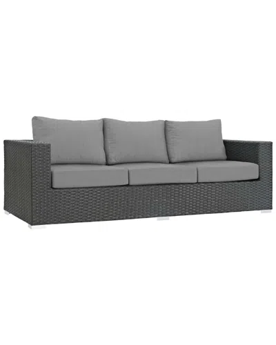 Modway Sojourn Outdoor Patio Sunbrella Sofa In Beige