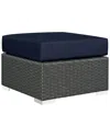 Modway Sojourn Outdoor Patio Wicker Rattan Sunbrella Ottoman