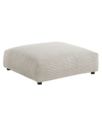 Modway Solace Modular Corduroy Upholstered Ottoman In Gray