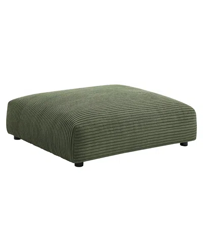 Modway Solace Modular Corduroy Upholstered Ottoman In Green