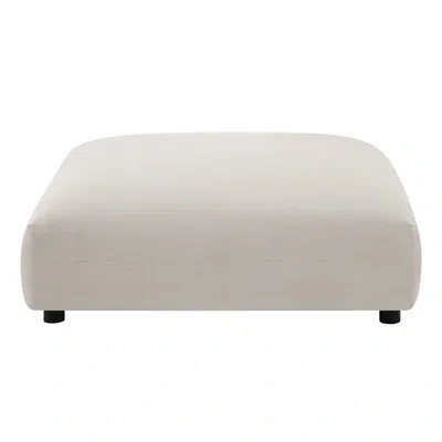 Modway Solace Modular Upholstered Fabric Ottoman In Salt In Neutral