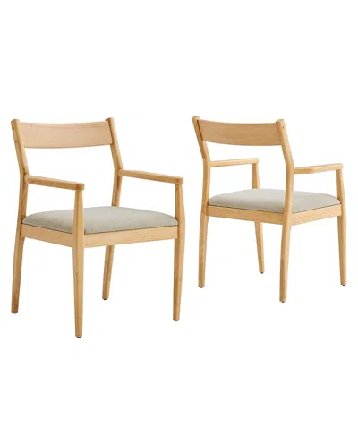Modway Solara Dining Armchairs, Set Of 2 In Brown
