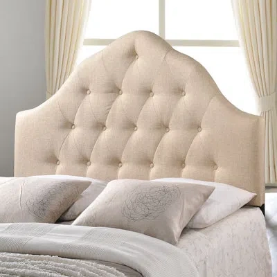 Modway Sovereign Fabric Headboard In Beige Polyester Blend
