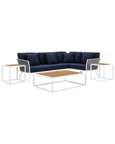 Modway Stance 7-piece Outdoor Patio Sectional Sofa Set In Multi