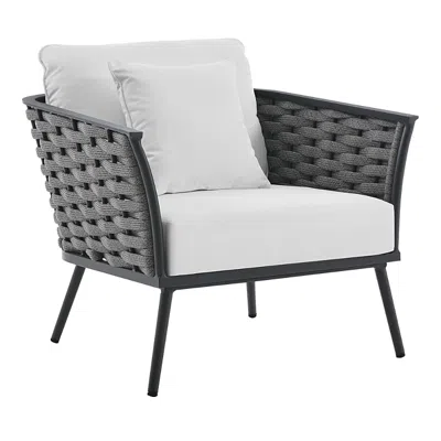 Modway Stance Outdoor Patio Aluminum Armchair In White