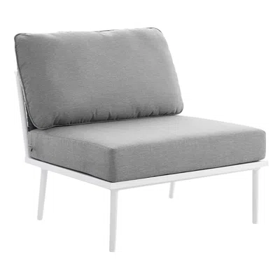 Modway Stance Outdoor Patio Aluminum Armless Chair In Gray