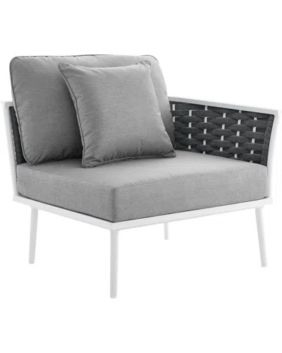 Modway Stance Outdoor Patio Aluminum Right-facing Armchair In White