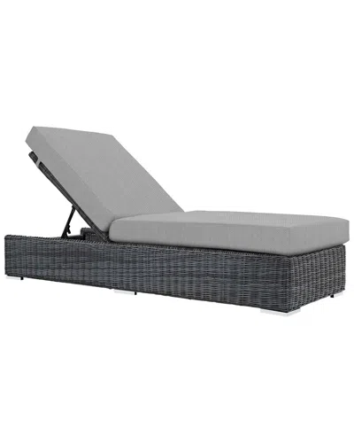 Modway Summon Outdoor Patio Sunbrella Chaise Lounge In Beige