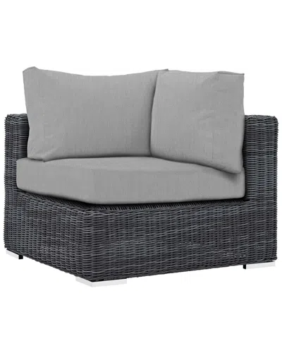 Modway Summon Outdoor Patio Sunbrella Corner In Black