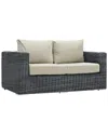 Modway Summon Outdoor Patio Wicker Rattan Sunbrell In Multi