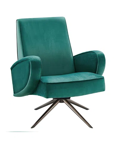 Modway Superior Performance Velvet Swivel Chair In Green