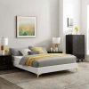 Modway Sutton Performance Velvet Bed Frame In White