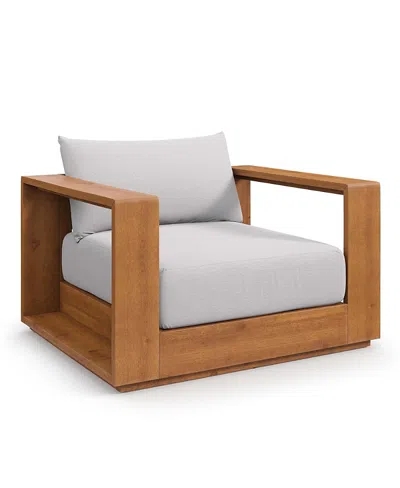 Modway Tahoe Outdoor Patio Acacia Wood Chair In Brown
