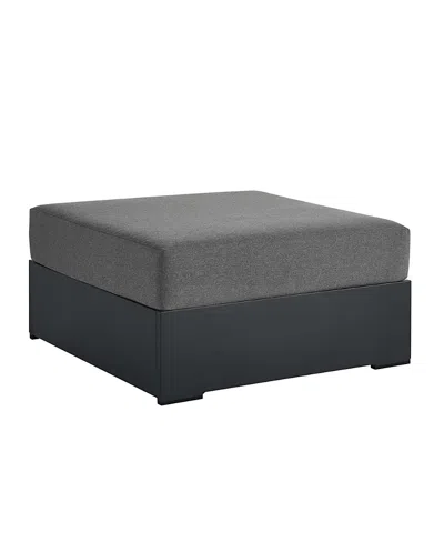 Modway Tahoe Outdoor Patio Powder-coated Aluminum Ottoman In Gray