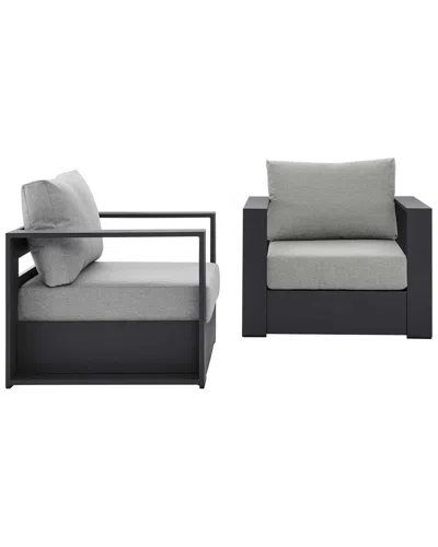 Modway Tahoe Outdoor Patio Powder-coated Aluminum 2pc Armchair Set In Multi