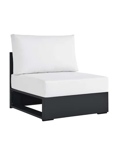 Modway Tahoe Outdoor Patio Powder-coated Aluminum Modular Armless Chair In White