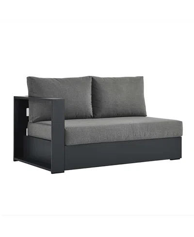 Modway Tahoe Outdoor Patio Powder-coated Aluminum Modular Left-facing Loveseat In Gray
