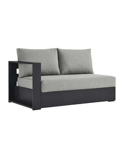 Modway Tahoe Outdoor Patio Powder-coated Aluminum Modular Left-facing Loveseat In Gray