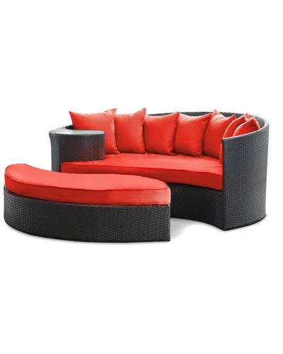 Modway Taiji Outdoor Patio Wicker Rattan Daybed In Multi