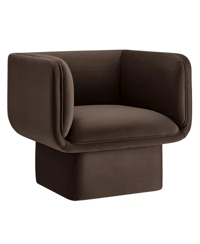 Modway Tate Performance Velvet Accent Chair In Brown