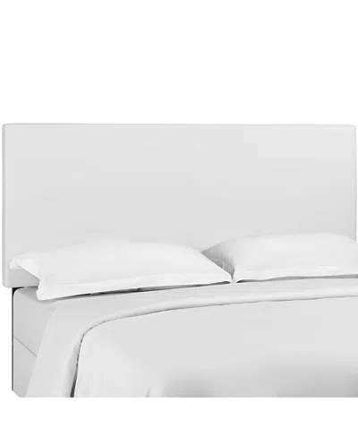 Modway Taylor Upholstered Faux Leather Headboard In White