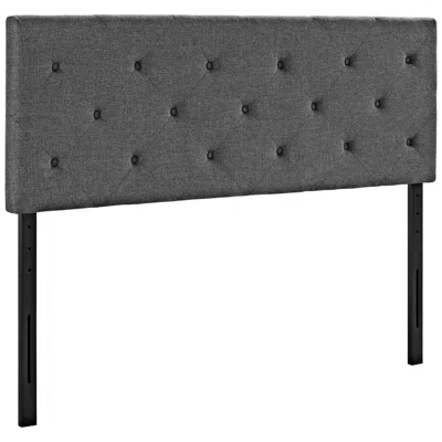 Modway Terisa Gray Fabric Upholstered Queen Headboard