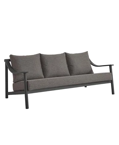 Modway Terrace Outdoor Patio Aluminum Sofa In Gray
