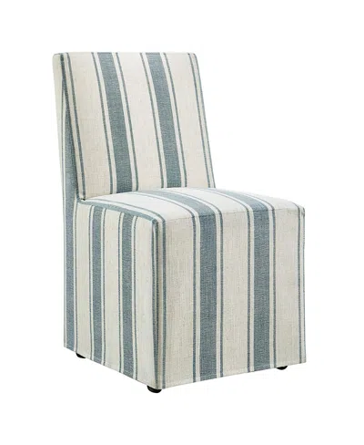 Modway Tessera Striped Slipcovered Dining Side Chair In Animal Print
