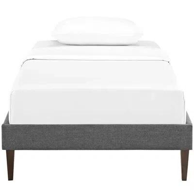 Modway Tessie Bed Frame With Squared Tapered Legs In Gray