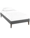Modway Tessie Upholstered Fabric Bed Frame In White