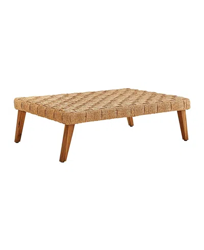Modway Thames Outdoor Patio Wicker Outdoor Patio Rattan Coffee Table In Brown