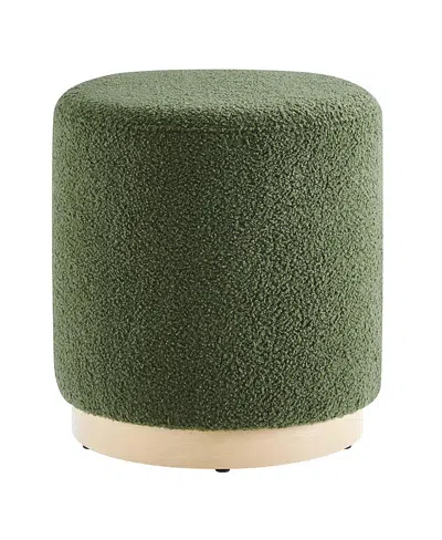 MODWAY TILDEN 16 ROUND SHERPA UPHOLSTERED OTTOMAN