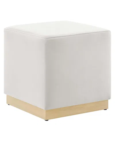 MODWAY TILDEN 17" SQUARE PERFORMANCE VELVET UPHOLSTERED OTTOMAN
