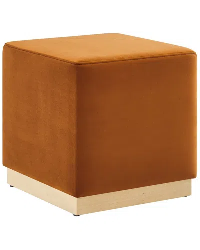 Modway Tilden 17in Square Performance Velvet Upholstered Ottoman In Multi